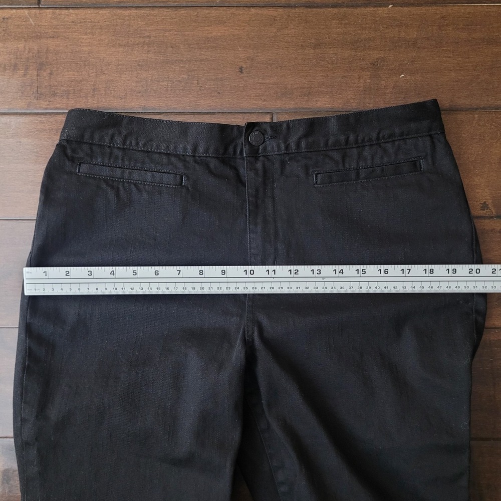 Lauren Jeans Womens Sz 12 Black Zip Hem Jeans Modern Straight Leg City - Picture 9 of 11
